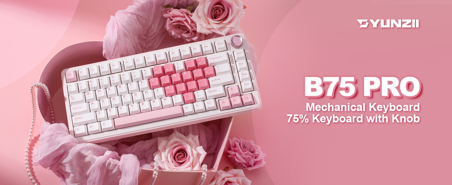 Amazon.com: YUNZII B75 PRO Wireless Mechanical Keyboard,75% Layout